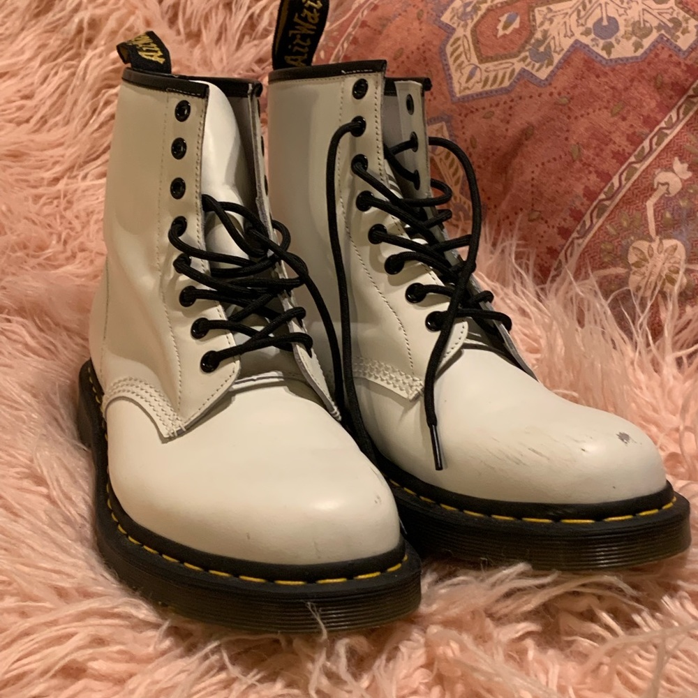 White 1460 Dr Marten Boots
